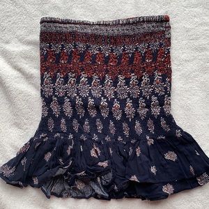 colorful strapless shirt